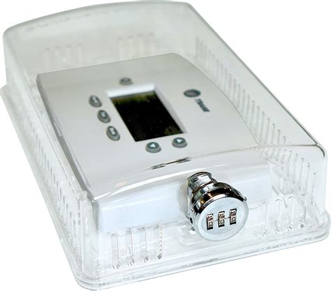 thermostat metal security box|best thermostat lock box.